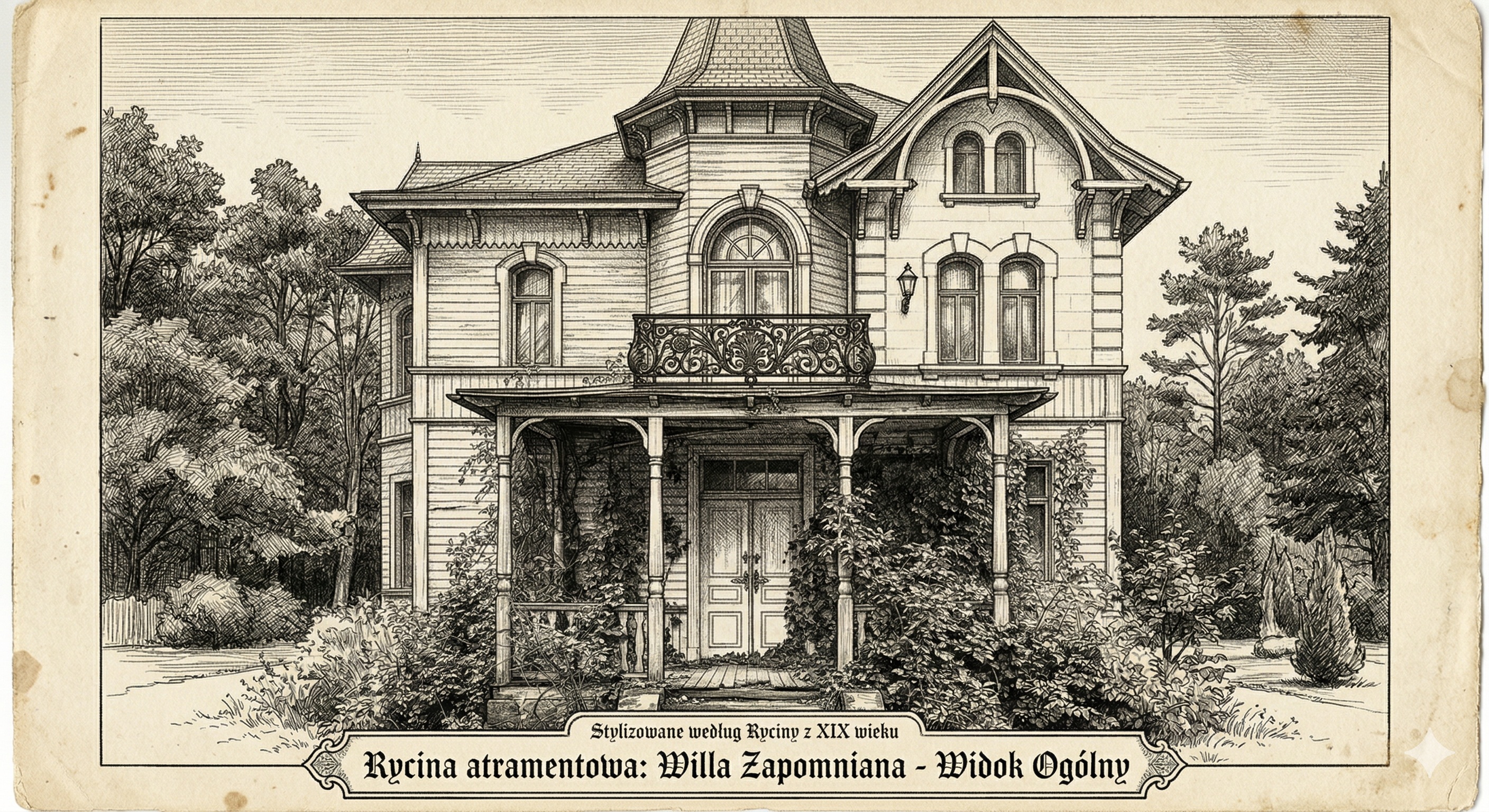 Dawna rycina - Willa Zapomniana